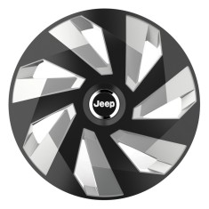 Set 4 Capace Roti, potrivite jantelor de R16, pentru Jeep, model vector black and silver