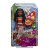 Disney princess set papusa vaiana si prietenii din ocean cu nisip modelabil si accesorii