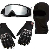 Cumpara ieftin Set accesorii moto -off road-atv-bicicleta-tricicleta:Ochelari,manusi si cagula, set Marime M