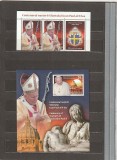 ROMANIA 2020 LP 2284 LP 2284 a CENTENARUL NASTERII SF. IOAN PAUL AL II-LEA PERECHE CU VINIETA + COLITA MNH NESTAMPILATE, Nestampilat