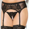 Set Softline Portjartiera cu Bikini - Negri#