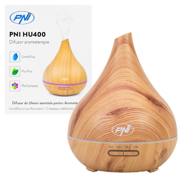 Aproape nou: Difuzor aromaterapie PNI HU400 pentru uleiuri esentiale, cu ultrasunet