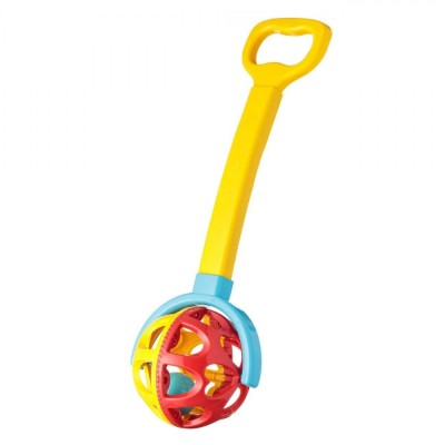 Jucărie Roată de &amp;Icirc;mpins, Multicolor, M&amp;acirc;ner Extensibil, 61 cm, Plastic foto
