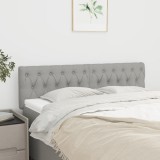 VidaXL Tăblii de pat, 2 buc, gri deschis, 80x7x78/88 cm, textil