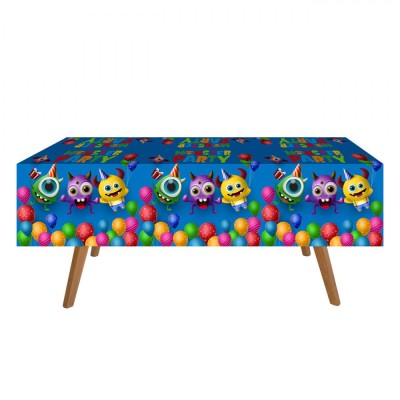 Față de Masă Plastic, Model Monstri, Dimensiuni 120x180cm, Multicolor, 1 Bucată foto