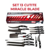 Cumpara ieftin Set 13 Cutite Bucatarie Miracle Blade, Inox, Manere Nituite, Friptura, Filetat, Multifunctional, Foarfeca, Anti-rugina