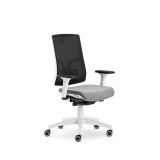 SCAUN ERGONOMIC PURE WHITE MESH - Metalica-cromata cu role - Standard