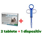 Deparazitare interna pisici Dehinel 230 mg 2 tablete + Dispozitiv administrat capsule