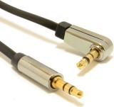 CABLU audio GEMBIRD stereo (3.5 mm jack T/T), 1.8m, conectori auriti, un conector 90 grade, black &quot;CCAP-444L-6&quot; (timbru verde 0.08 lei)