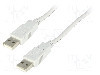 Cablu din ambele par&amp;#355;i, USB A mufa, USB 2.0, lungime 5m, gri deschis, BQ CABLE - BQC-USB2AA/5