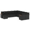 Patio Sofa Set 9-Locuri Black