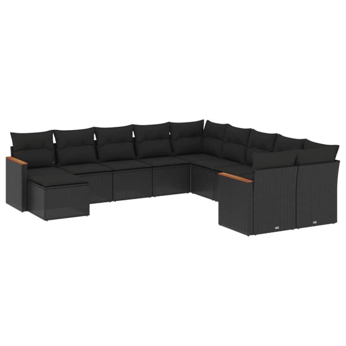 Patio Sofa Set 9-Locuri Black