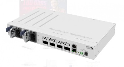 MIKROTIK SWITCH 1XFE 4X 100G CRS504-4XQ &amp;quot;CRS504-4XQ-IN&amp;quot; (timbru verde 2 lei) foto