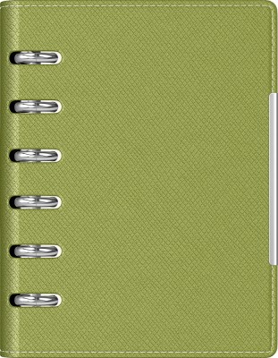 Agenda organizer A6 cu 6 inele verde deschis foto
