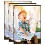 vidaXL Rame foto colaj pentru masă, 3 buc., negru, 15x21 cm, MDF 332286