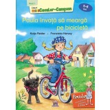 Paula invata sa mearga pe bicicleta