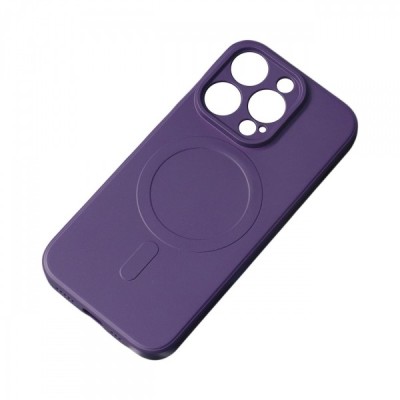 Husa MagSafe pentru Apple iPhone 15 Pro, OEM, Silicone, Mov foto