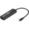Adaptor USB-C la 4x USB 3.0 Goobay, Negru, Conectica