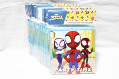 Set 8 invitatie cu plic petrecere aniversare copii 12x12 cm Marvel Spider-Man Spidey Amazing Friends Party Time