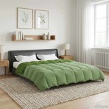 vidaXL Duvet complet pe tot parcursul anului Patos Verde 240 x 260 cm 42026048