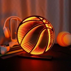 Lampa LED Infinity Mirror Minge Baschet | Negru-Portocaliu | USB