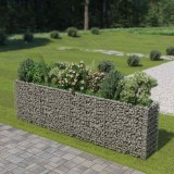 VidaXL Strat &icirc;nălțat gabion, 360 x 50 x 100 cm, oțel galvanizat