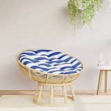 vidaXL Pernă rotundă dungi albastre/albe, &Oslash;100 x11 cm, textil Oxford 361977