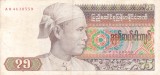 MYANMAR / BURMA 75 kyats 1987 VF!!!