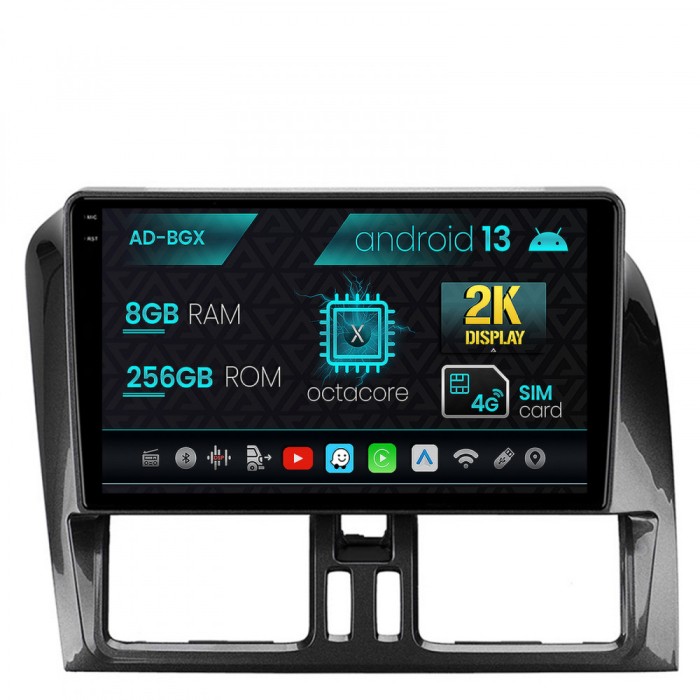 Navigatie Volvo XC60 (2014-2019), Android 13, X-Octacore 8GB RAM + 256GB ROM, 9.5 Inch - AD-BGX9008+AD-BGRKIT400-1419