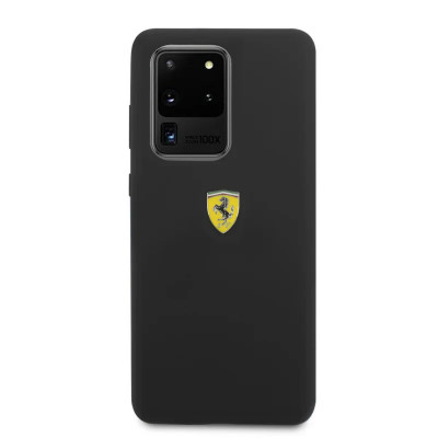 Husa Cover Ferrari SF Silicone pentru Samsung Galaxy S20 Ultra Negru foto