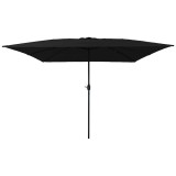 VidaXL Umbrelă de grădină pătrată 295x245 cm Neagră
