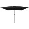 vidaXL Parasol de Grădină Negru 295 x 295 x 245 cm Poliester și oțel 42003658
