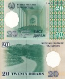 TADJIKISTAN 20 diram 1999 UNC!!!