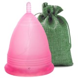 Cupă Menstruală Silicon Medical Linovit Store, Mărimea S, Roz. Reutilizabilă, Ergonomică, P&acirc;nă la 12h