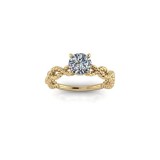 Inel de dama din aur galben 14K, piatra zirconiu - 49