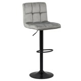 Scaun de bar ABS 191B, catifea, suport picioare, rotatie 360 , cadru metalic, inaltime ajustabila, 100 kg