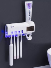 Dozator Pasta De Dinti - Suport Periute Cu Functie de sterilizare