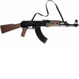 Jucarie Mitraliera asalt AK-47, culoare negru, 8 capse