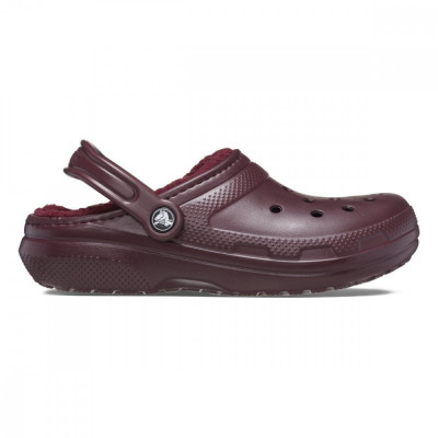 Saboti Crocs Classic Lined Clog Bordo - Dark Cherry foto