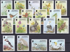 DB1 Fauna Pasari Alderney 1994 18 v. MNH foto