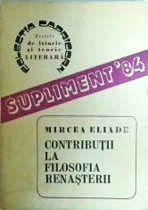 Mircea Eliade - Contributii la filosofia Renasterii (1984)