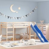 Cumpara ieftin Pat pentru copii cu tobogan, 90x190 cm, lemn masiv de pin