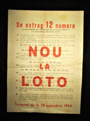 Reclama veche Loto, din 1966 (15,5 x 21,5 cm) foto