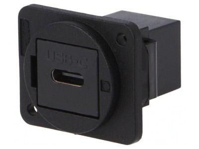 Adaptor USB C dublu din plastic foto