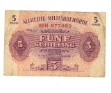 Austria 1944 - 5 schilling, ocupația aliata, circulata
