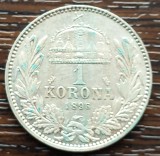 (A905) MONEDA DIN ARGINT UNGARIA - 1 KORONA 1896, FRANZ JOSEPH, MAI RARA, Europa