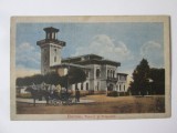 Carte postala Bacău:Teatrul si Pompieria,circulata 1922