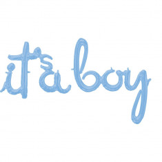 Pachet litere It&amp;#039;s a Boy script - pastel blue, 41 cm, 39169 foto