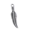 Pandantiv metalic decorativ pana, 23 mm Platinum, Crisalida