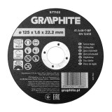 Disc de taiere Graphite pentru metal si inox 125 x 1.6 x 22.2 mm